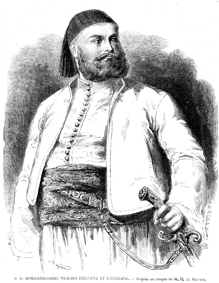 L'Illustration 1862 gravure Mohamed Saïd Pacha