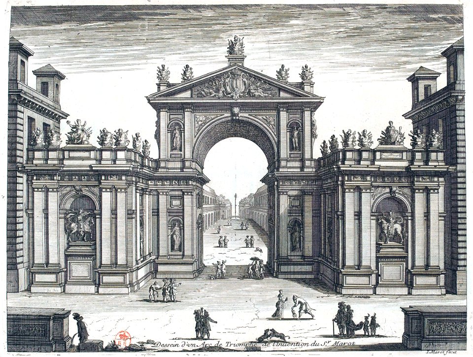 L'Architecture française (Marot) BnF RES-V-371 012r-f33 Arc de Triomphe par Marot 10 (adjusted)