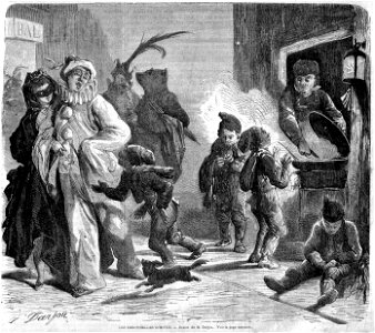 L'Illustration 1862 gravure Les hirondelles d'hiver