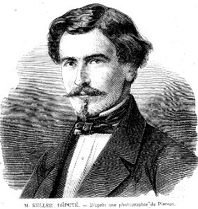 L'illustration 1862 gravure M.Keller député. Free illustration for personal and commercial use.