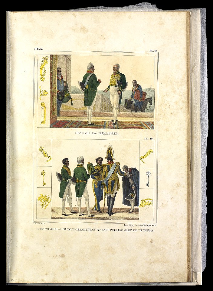 L'Empereur suivi d'um chambellan et d'un premier valet de chambre (1), da Coleção Brasiliana Iconográfica