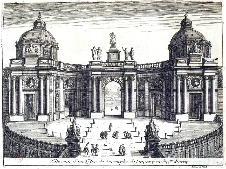 L'Architecture française (Marot) BnF RES-V-371 011r-f31 Arc de Triomphe par Marot 9 (adjusted)