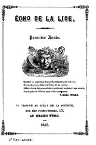 L'Echo de la Lice - Première année - 2ème livraison