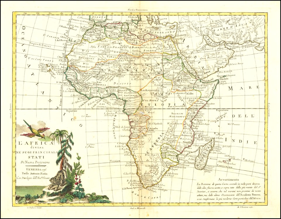 L'Africa divisa Ne' Suoi Principali Stati Di Nuova Projezione