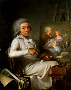 L'Artiste peignant un portrait de famille. Pierre LACOUR père. 1798