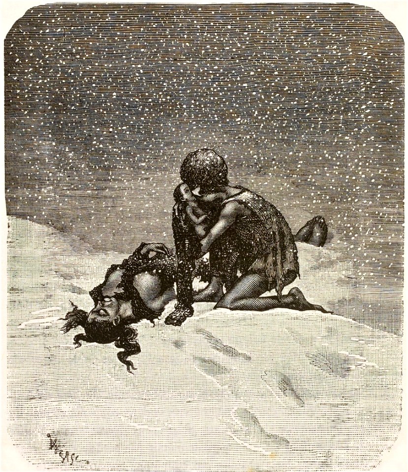 L'Homme qui rit - Gwynplaine et la petite Dea, par Daniel Vierge