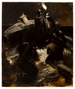 L'Homme qui rit - Le naufrage, par Rochegrosse