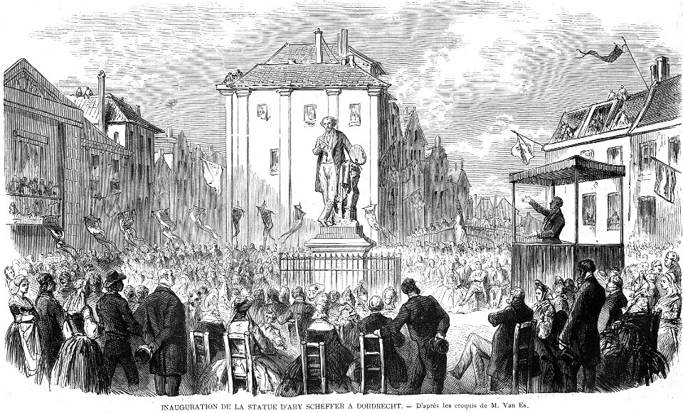 L'Illustration 1862 inauguration de la statue d'Ary Scheffer à Dordrecht