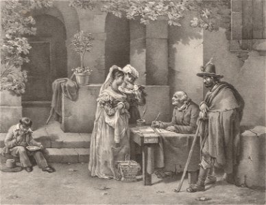 L'Ecrivain public (The Public Writer) Rijksmuseum RP-P-OB-40.694 (cropped)