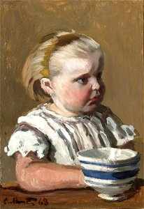 L'Enfant a la tasse, portrait de Jean Monet. Free illustration for personal and commercial use.