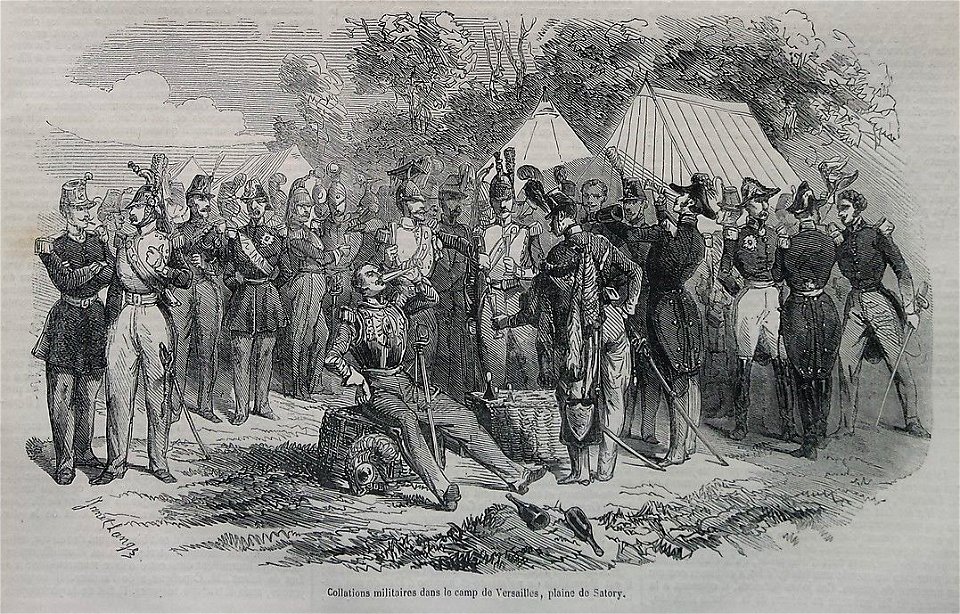L'illustration - Collations militaires Satory - octobre 1850