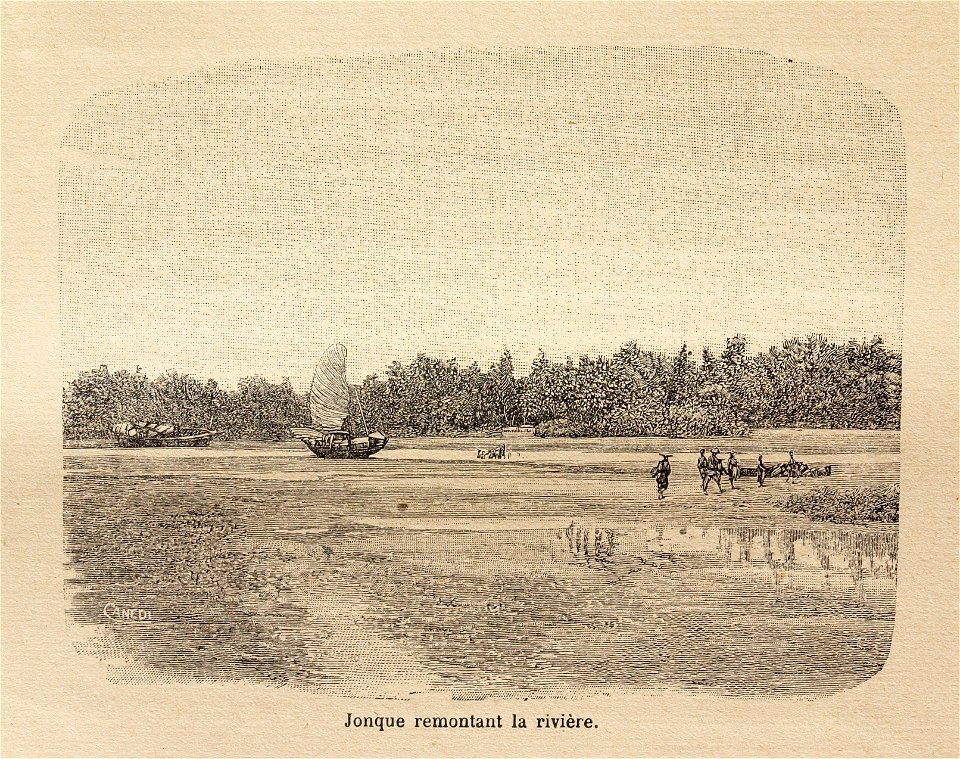 L.Girod-Dix Ans de Haut-Tonkin-1899-jonque sur rivière