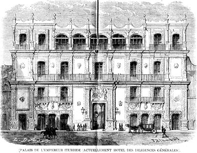 L'Illustration 1862 gravure Palais de l'Empereur Iturbide