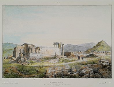 L'Erechtheïon Vue prise du portique nord du Parthenon - Rey Etienne - 1867
