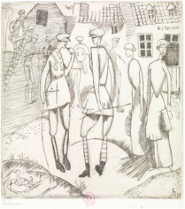 L-arrivée-au-cantonnement-1916