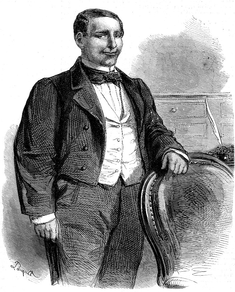 L'Illustration 1862 gravure B. Juárez, président de la république du Mexique par Louis Pauquet