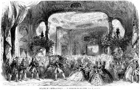 L'Illustration 1862 gravure Théatre de l'Opéra-Comique - Le Joaillier de St.-James