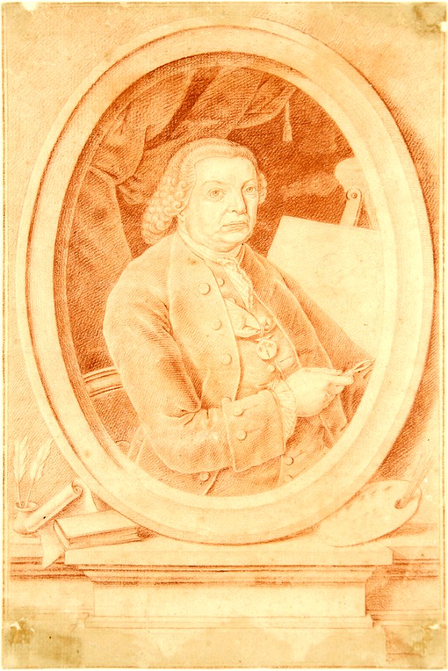 L.J.F. - Retrato do pintor Francisco de Matos Vieira Lusitano