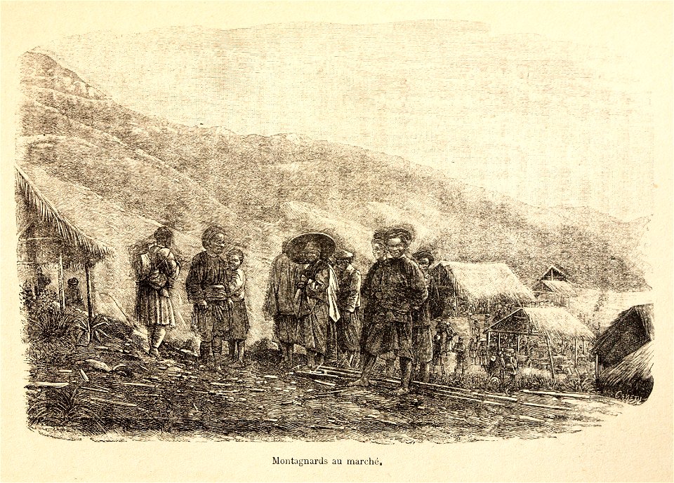 L.Girod-Dix Ans de Haut-Tonkin-1899-montagnards au marché