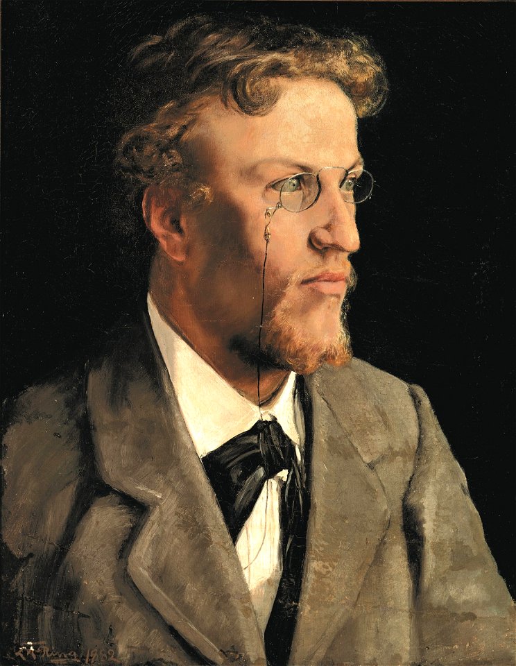 L.A. Ring - Portræt af H.A. Brendekilde - 1882