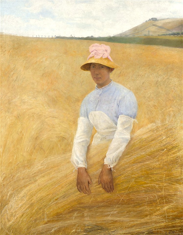 L.A. Ring, En høstpige, 1889, 104a, The Loeb Danish Art Collection