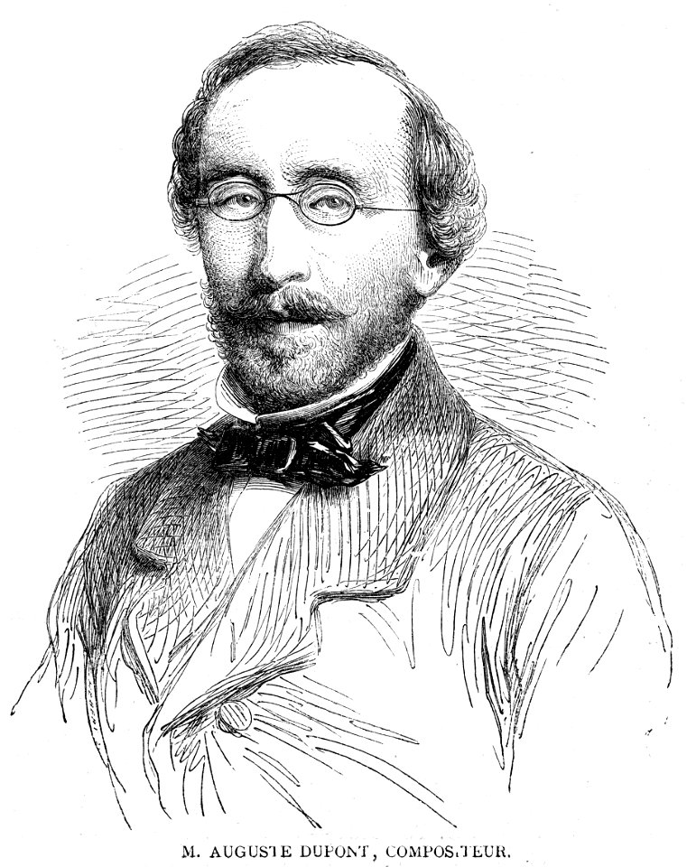 L'Illustration 1862 gravure Auguste Dupont, compositeur