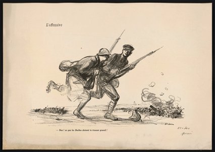 L'Offensive. Non ! ce que les Boches doivent te trouver grandi! LCCN2015648201