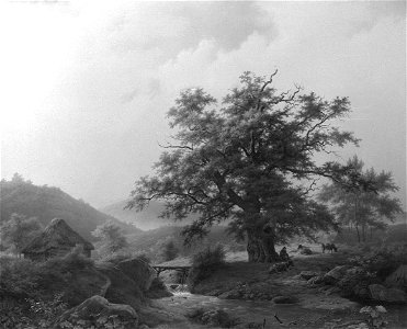 L. Hanedoes - Bergachtig landschap - B1627 - Cultural Heritage Agency of the Netherlands Art Collection