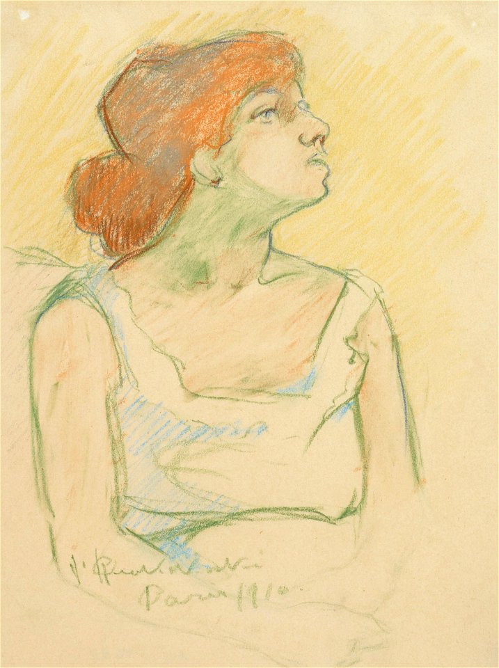 Jalmari Ruokokoski - Red Haired Parisian Girl - A V 4699 - Finnish National Gallery
