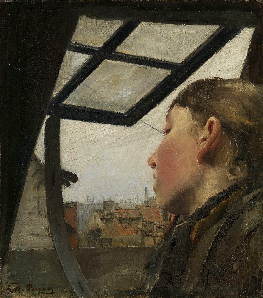 L.A. Ring - Young Girl looking out of a Window - NG.M.01126 - National Museum of Art, Architecture and Design