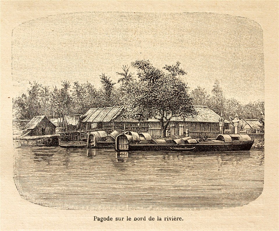L.Girod-Dix Ans de Haut-Tonkin-1899-pagode en bord de rivière
