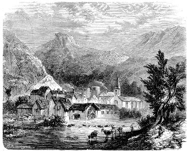 L'Illustration 1862 gravure Sant Julià de Lòria, Andorra