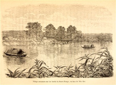 L.Girod-Dix Ans de Haut-Tonkin-1899-village annamite sur le Fleuve Rouge