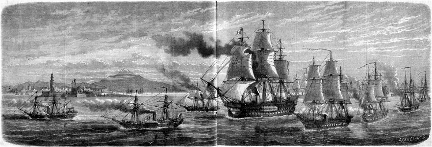 L'Illustration 1862 gravure Expédition de Mexique,sous le commandement de Jurien de la Gravière