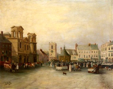 James Burrell Smith (1822-1897) - Morpeth Market Place, 1897 - 1230460 - National Trust