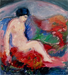 Jalmari Ruokokoski - Landscape with nude - A-2012-171 - Finnish National Gallery