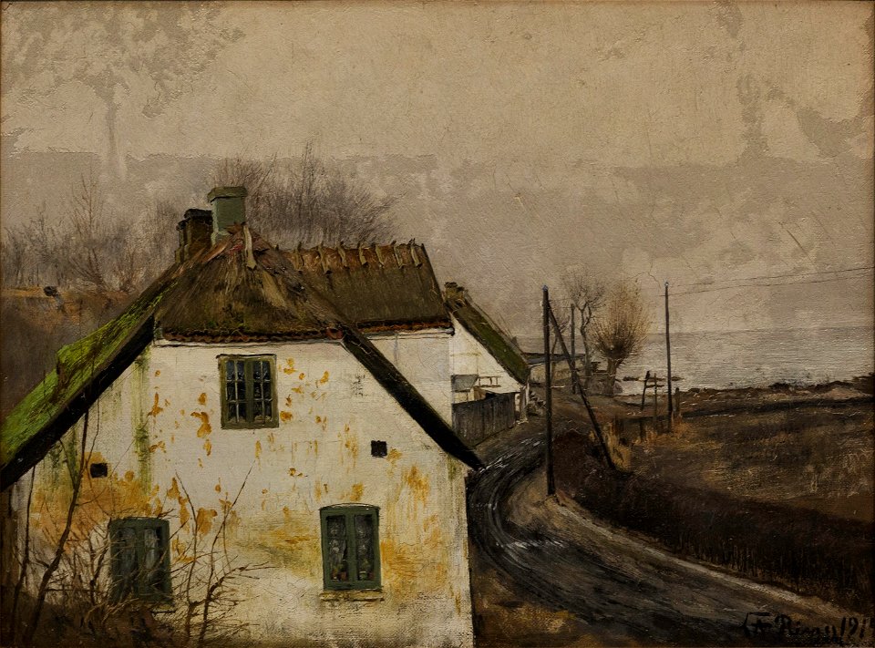 L.A. Ring, Vej ved Roskilde Fjord, 1914