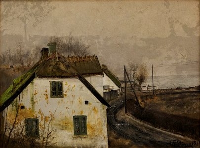 L.A. Ring, Vej ved Roskilde Fjord, 1914