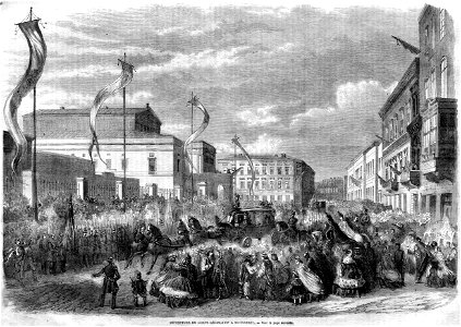 L'Illustration 1862 gravure Ouverture du Corps Législatif à Bucharest