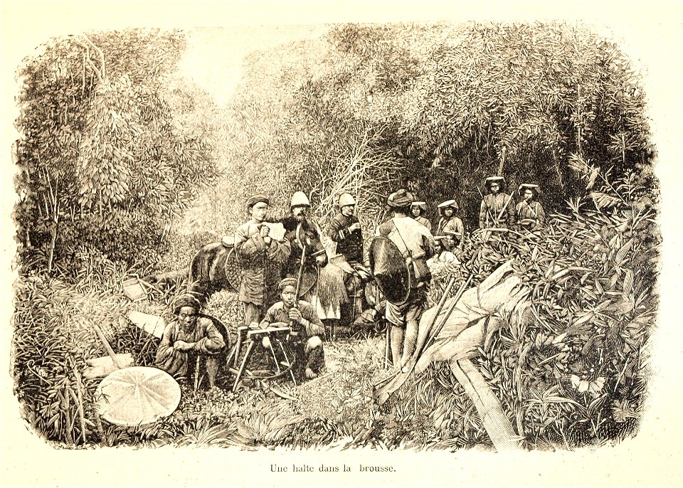 L.Girod-Dix Ans de Haut-Tonkin-1899-halte en brousse
