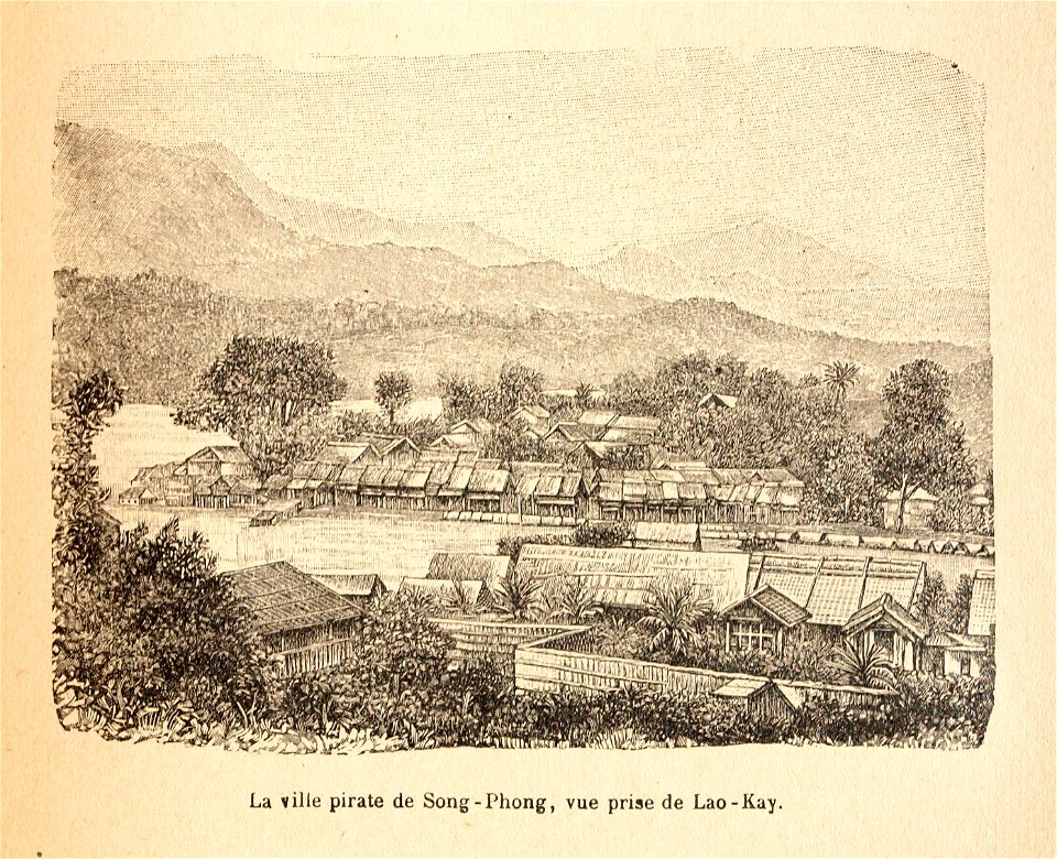 L.Girod-Dix Ans de Haut-Tonkin-1899-Song Phong ville pirate