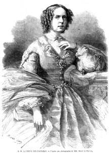 L'Illustration 1862 La reine Sophie des Pays-Bas. Free illustration for personal and commercial use.