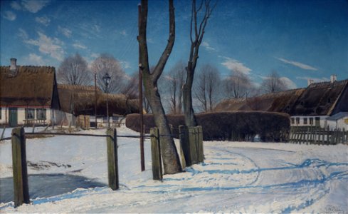 L.A. Ring, Snebillede, Sankt Jørgensbjerg, 1915