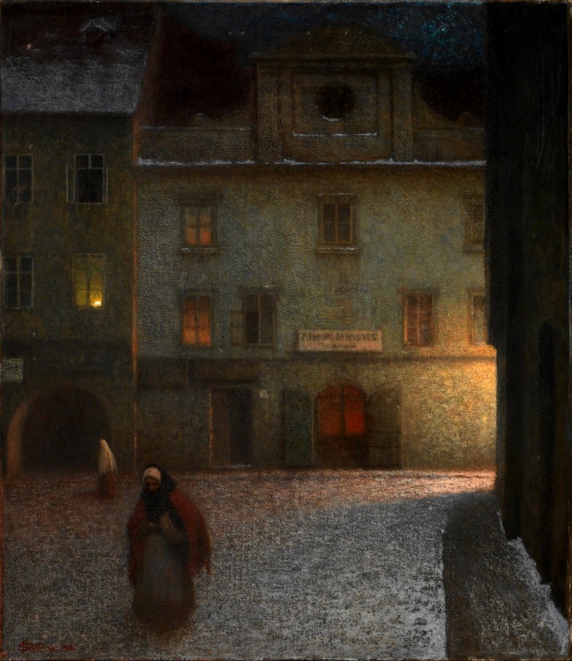 Jakub Schikaneder - Evening Street - Google Art Project