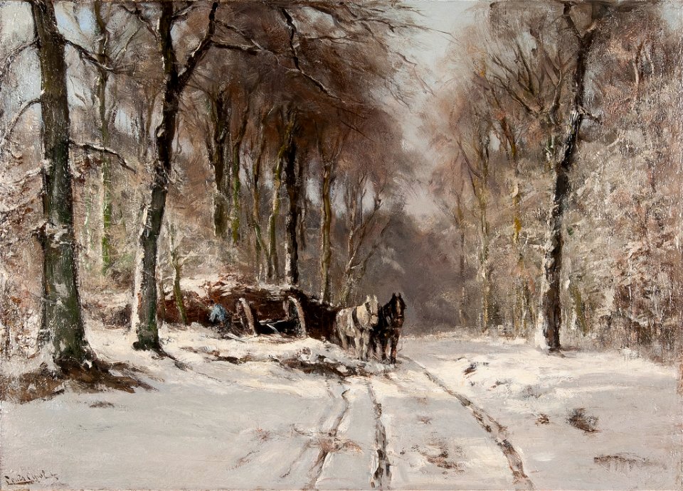L.F.H. Apol - Wintermorgen - AB25701 - Cultural Heritage Agency of the Netherlands Art Collection
