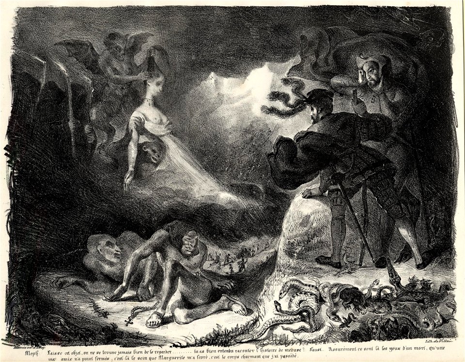 L'ombre de Marguerite apparaissant à Faust (Marguerite's ghost appearing to Faust) (BM 1924,1014.7.16 1)