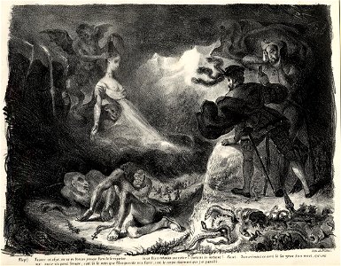 L'ombre de Marguerite apparaissant à Faust (Marguerite's ghost appearing to Faust) (BM 1924,1014.7.16 1)