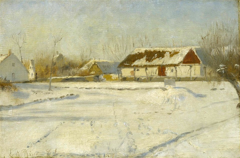 L.A. Ring, Vinterbillede, 1881, 3140, Den Hirschsprungske Samling