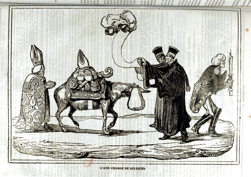 L'âne chargé de reliques