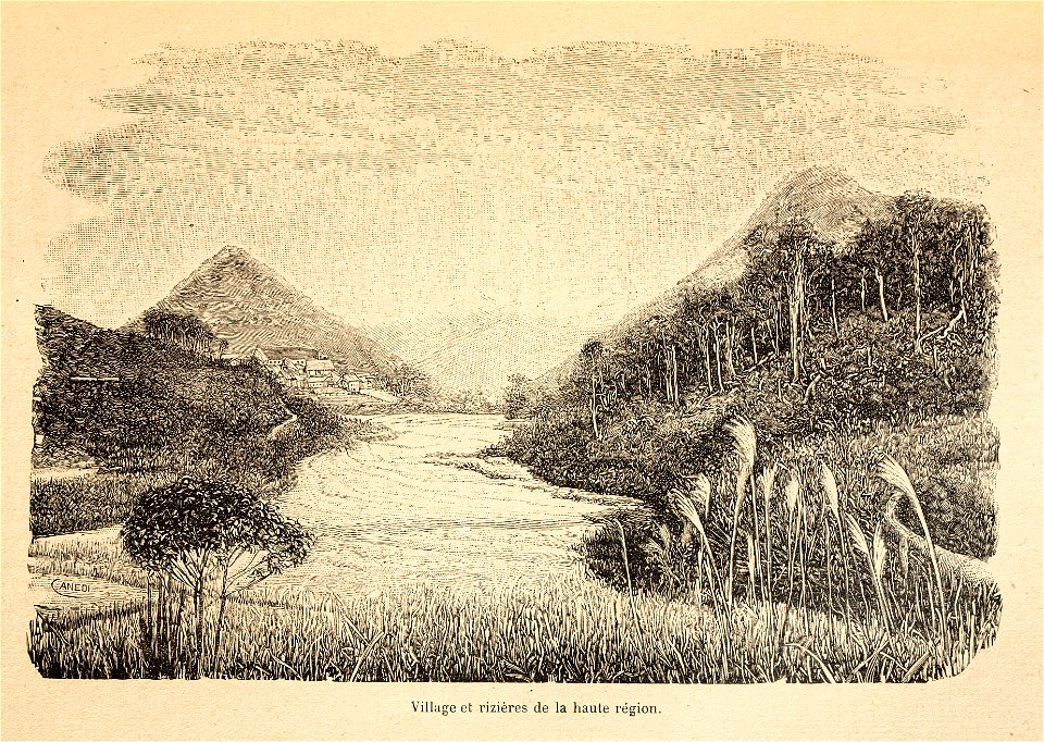 L.Girod-Dix Ans de Haut-Tonkin-1899-haute région, village & rivière